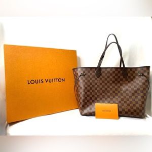 Authentic LIKE NEW Neverfull GM Damier Ebene Canvas Louis Vuitton